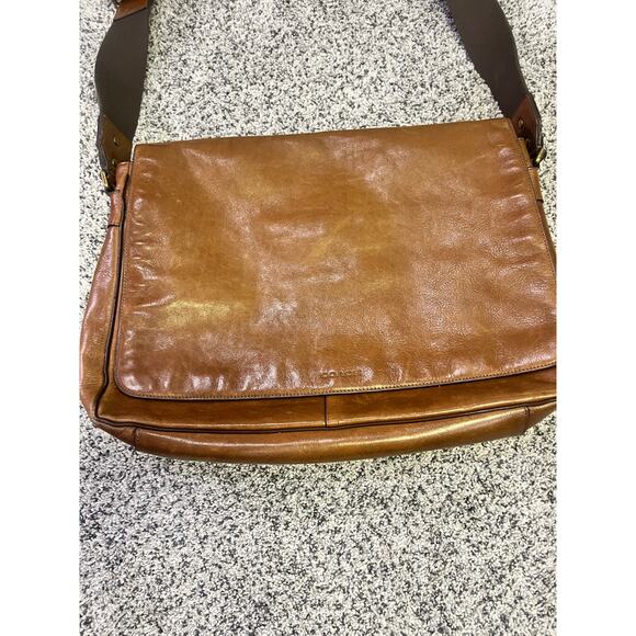 Coach‎ Bleaker Courier Men’s Messenger Bag, Soft Port Classic Rustic Old Money - Picture 2 of 16